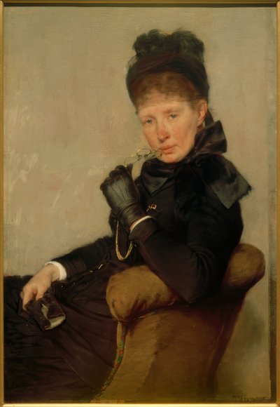 Retrato da pintora sueca Jeanna Bauck de Bertha Wegmann
